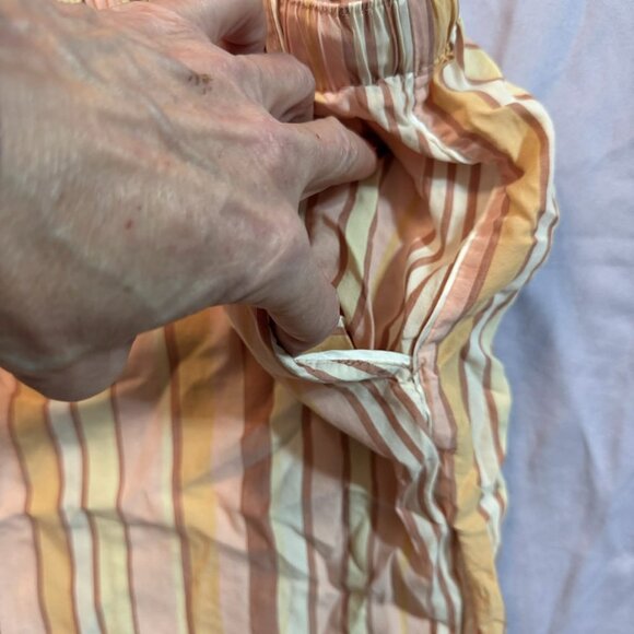 THREE Pairs of Pajama Pants (1 Pink print Capri, 2 Striped print wide leg) S/M - Picture 9 of 16